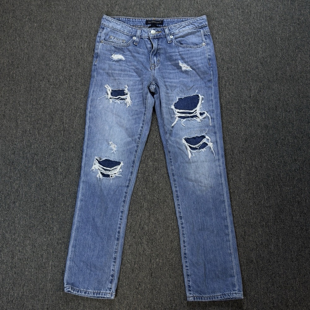 Aeropostale Boyfriend Distressed Jeans Women's Size 0‎ REG
